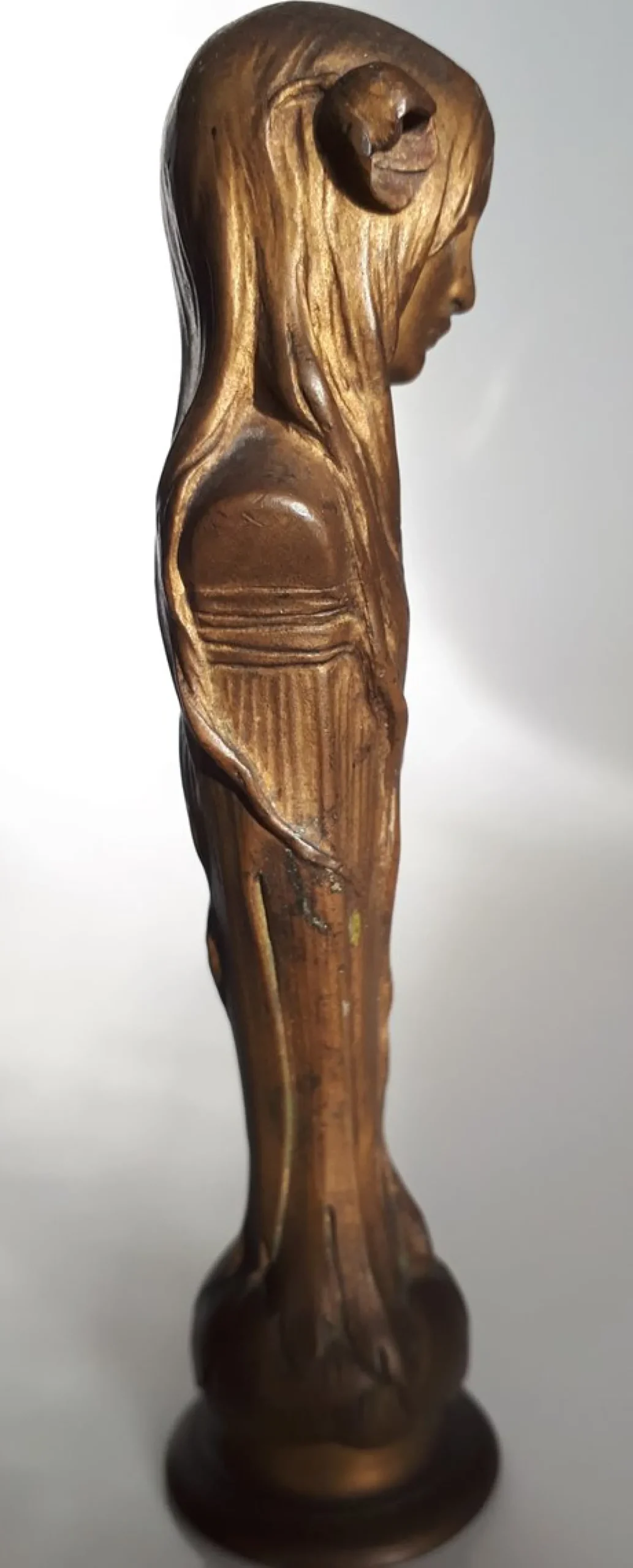 Ophelia aus Vergoldeter Bronze von Maurice Bouval, 1890er