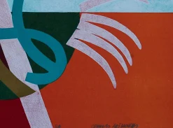 Orange Abstract - Original Lithographie von G. Raimondi - 1970s 1970s