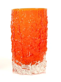 Orangefarbene Gläser von Geoffrey Baxter für Whitefriars, 1960er, 6er Set