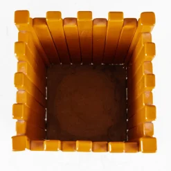 Orangefarbener Übertopf von Ettore Sottsass für Poltronova, 1970er