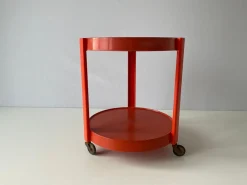 Orangefarbener Space Age Servierwagen aus Acrylglas, Deutschland, 1970er