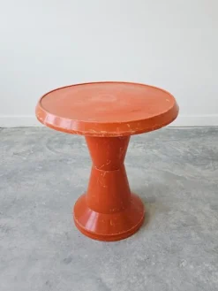 Orangefarbener Space Age Terrassentisch Modell Diablo von Kovinoplastika, Ehemaliges Jugoslawien, 1970er