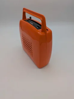 Orange Penny Plattenspieler von Mario Bellini für MusicalNastro. Italien, 1980er