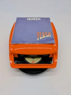 Orange Penny Plattenspieler von Mario Bellini für MusicalNastro. Italien, 1980er