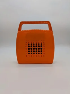 Orange Penny Plattenspieler von Mario Bellini für MusicalNastro. Italien, 1980er