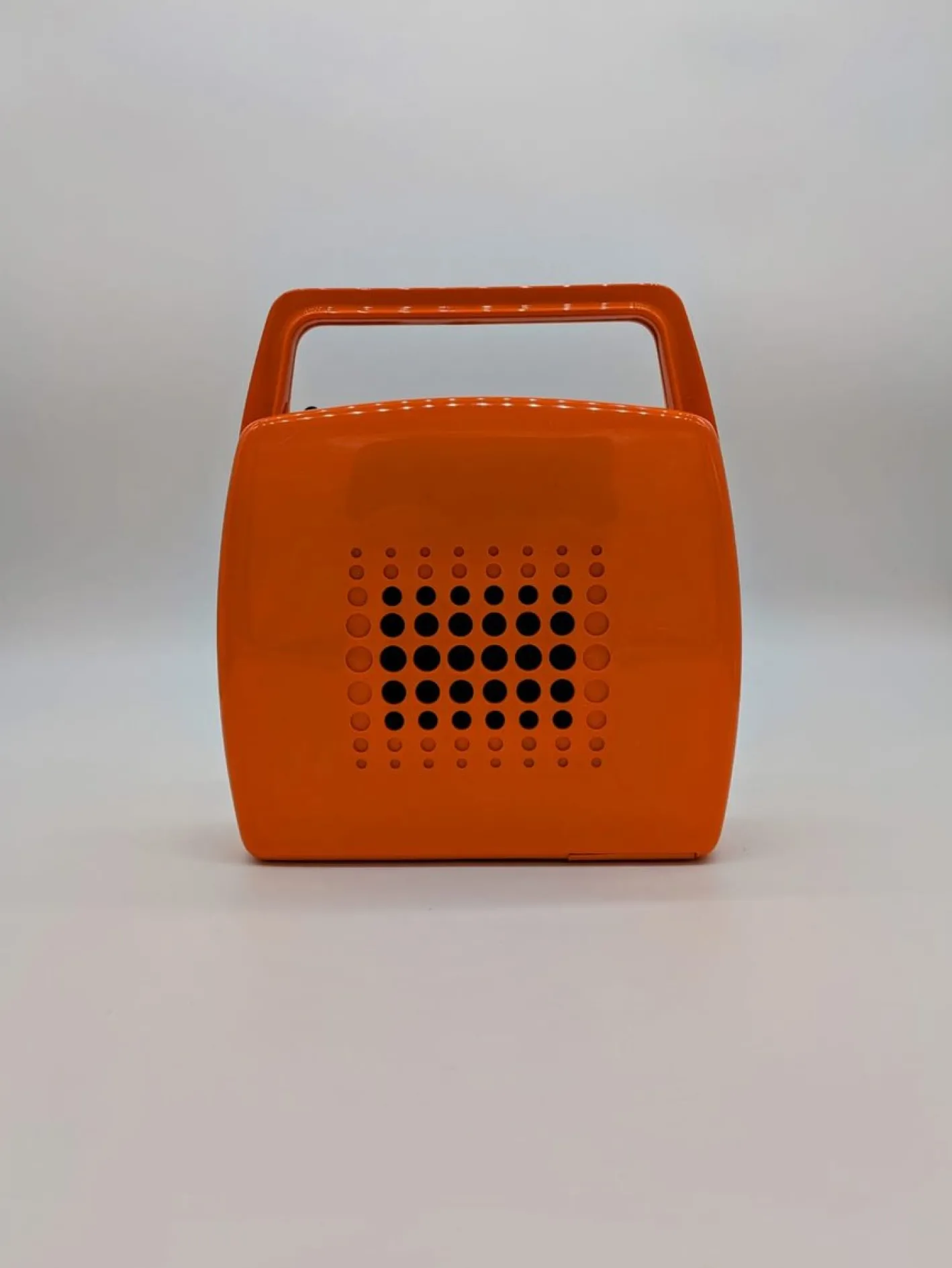 Orange Penny Plattenspieler von Mario Bellini für MusicalNastro. Italien, 1980er