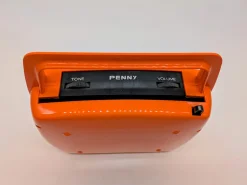 Orange Penny Plattenspieler von Mario Bellini für MusicalNastro. Italien, 1980er