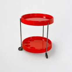 Oranger Barwagen mit Flaschenhalter von Dal Vera, Italien, 1970er