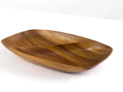Organisch geformte Mid-Century Holzschale, 1960er