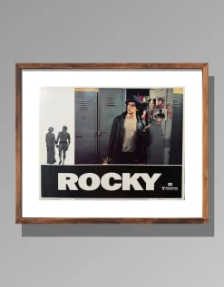 Originale Vintage Rocky Lobby Karte in Braun gerahmt, 1976