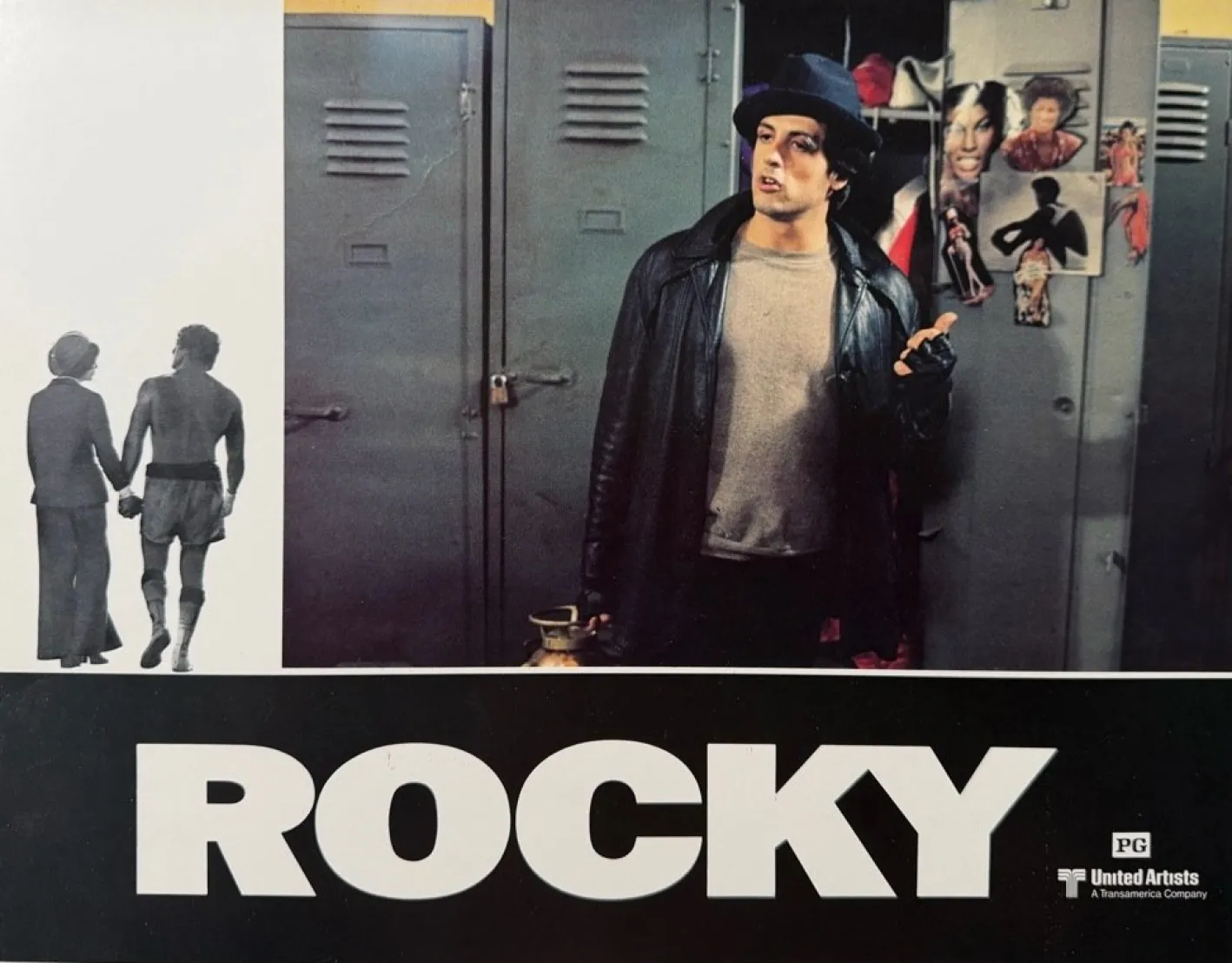 Originale Vintage Rocky Lobby Karte in Braun gerahmt, 1976