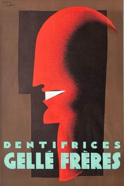Original Gellé Frères Zahnpasten Poster von Jean Carlu, 1980