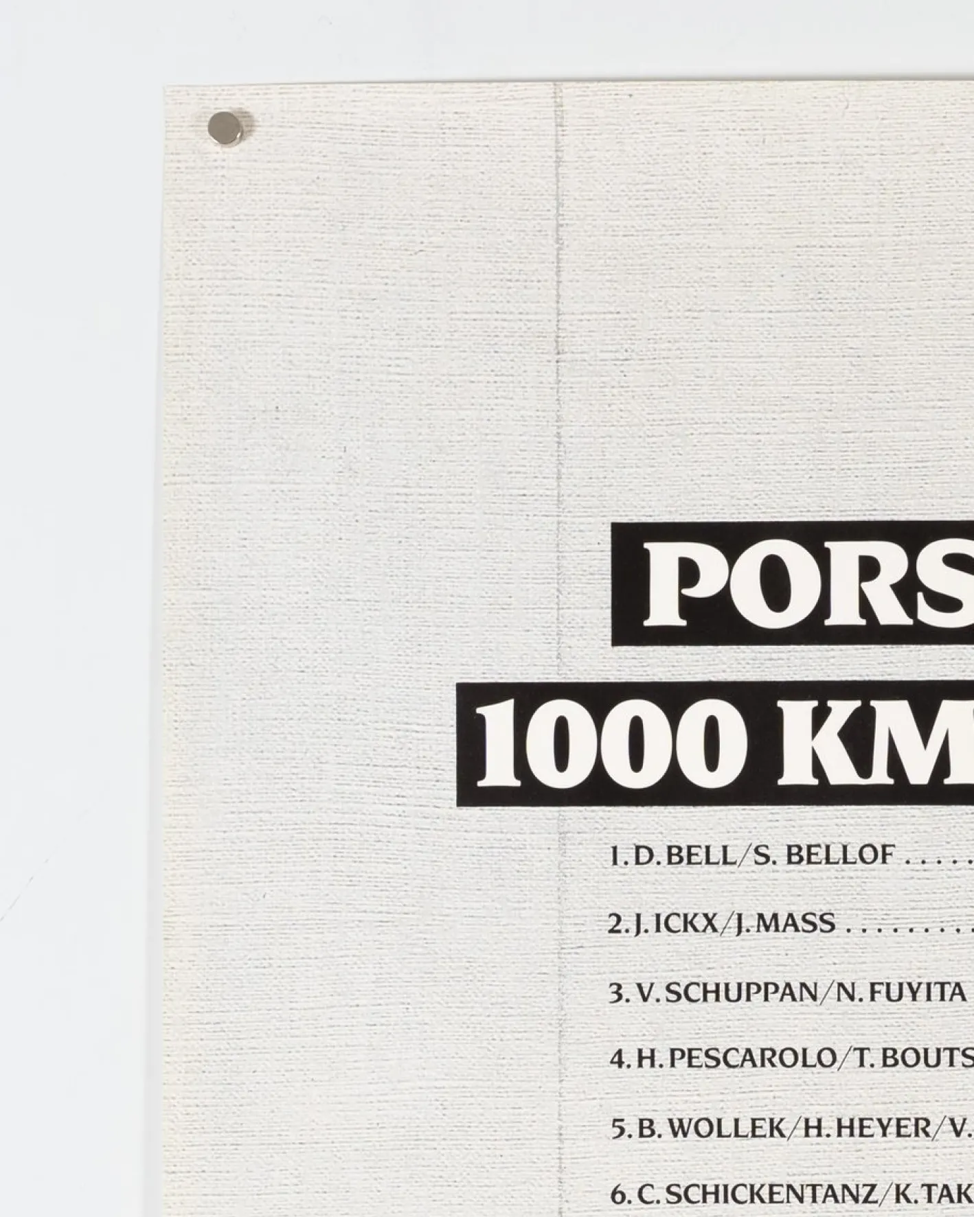 Original Porsche Poster, 1983