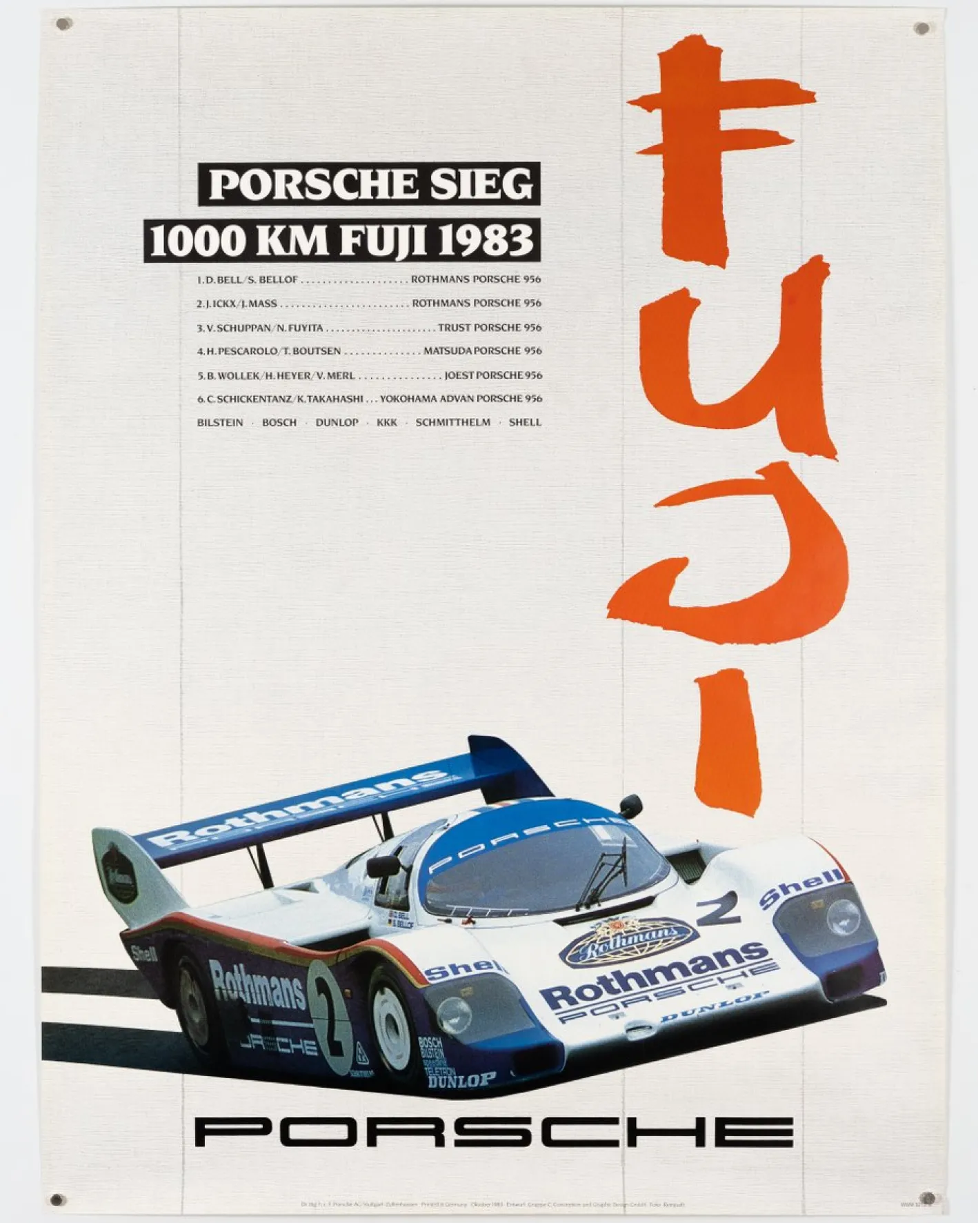 Original Porsche Poster, 1983