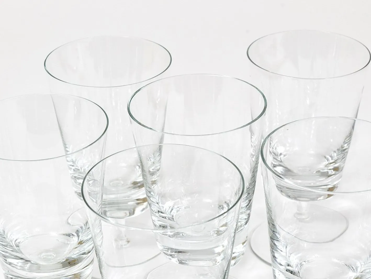 Oswald Haerdtl zugeschriebene Mid-Century Weingläser aus Kristallglas, Österreich, 1950er, 6er Set