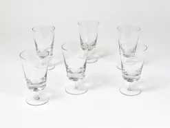 Oswald Haerdtl zugeschriebene Mid-Century Weingläser aus Kristallglas, Österreich, 1950er, 6er Set