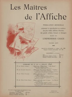 Otto Fischer, Kunst-Anstalt für Moderne from Les Maîtres de L'Affiche, 1898, Original Lithographie