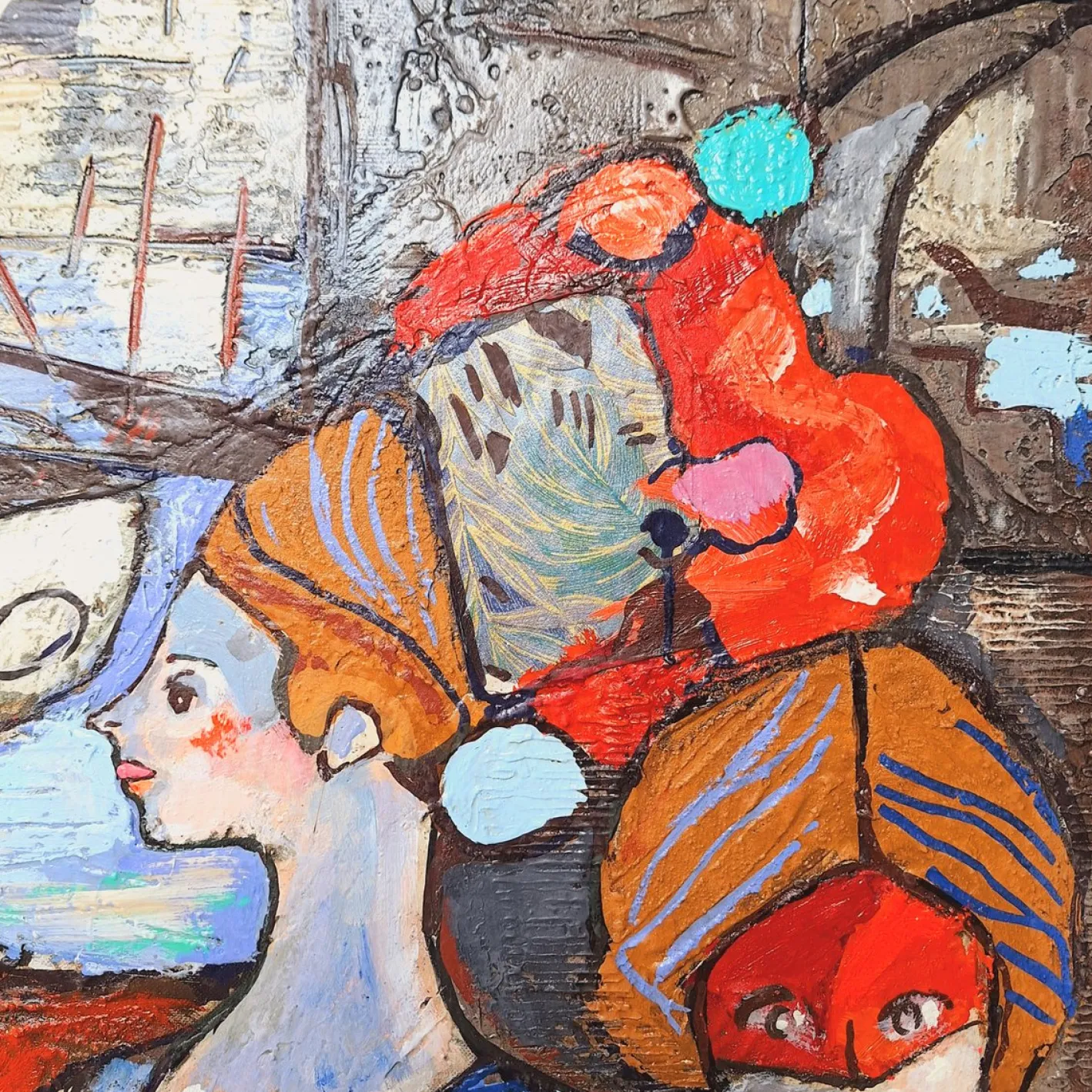 Otto Stawi Karlsruhe, Venedig, 1960er, Öl