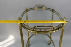 Ovaler 2-stöckiger Barwagen im Stil von Maison Baguès, 1950er