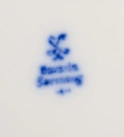 Ovales Serviergeschirr mit blauem Zwiebelmuster von Stadt Meißen, Deutschland, 2er Set