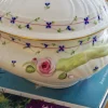 Ovale Vintage Terrine aus Porzellan mit Astgriff von Herend, 1990