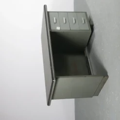 Palazzo Montecatini Metall Schreibtisch mit Lederplatte von Gio Ponti für Antonio Parma Saronno, 1930er