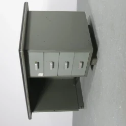 Palazzo Montecatini Metall Schreibtisch mit Lederplatte von Gio Ponti für Antonio Parma Saronno, 1930er