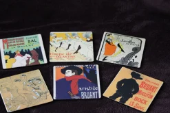Paris Deko Untersetzer, 1970er, 6 . Set