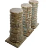 Patinierte Massivholzsäule