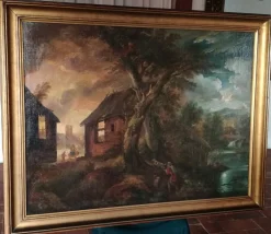 Paul Bril, Flämische Nightfall Landscape, Spätes 16. Jh., Öl auf Leinwand, Gerahmt