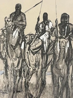 Paul Jouve, Méharistes on Dromedaries, 1931, Tinte & Papier