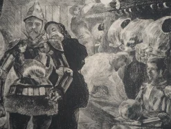 Paul Renouard, Actors at Rest, 1893, Original Radierung