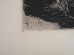 Paul Renouard, Ritter in Ruhe, 1893, Original Radierung