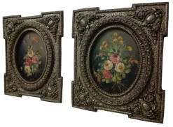 Pedro Valls, Blumenstillleben, Ölgemälde, Gerahmt, 2er Set