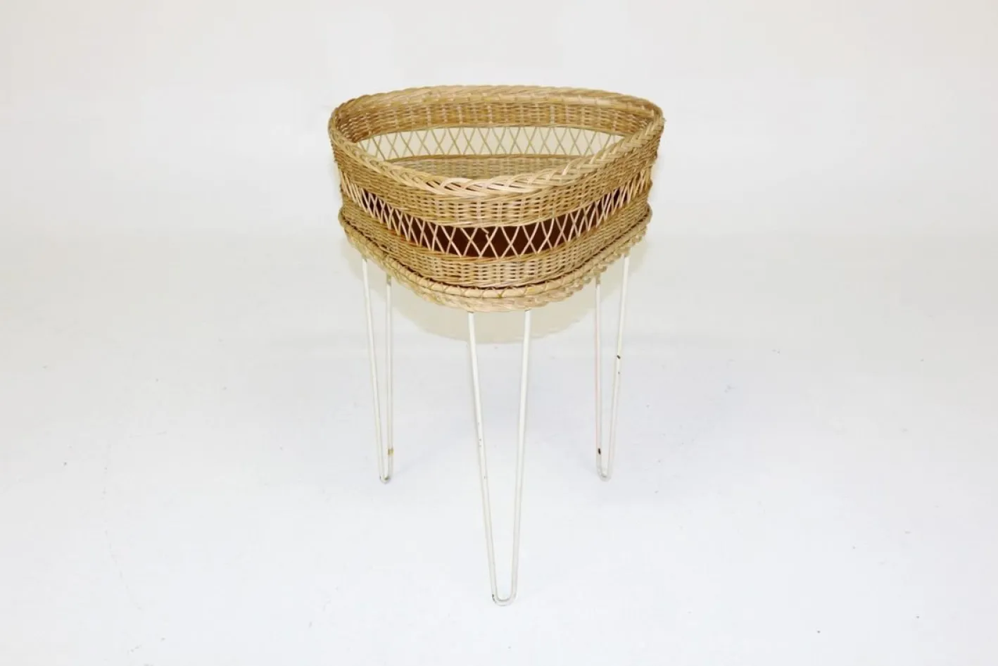 Pflanzer aus Teak & Metall, 1960er