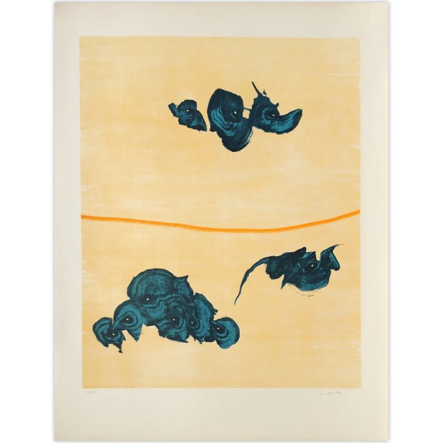 Philippe Labarthe, Les Yeux, 1970, Lithographie