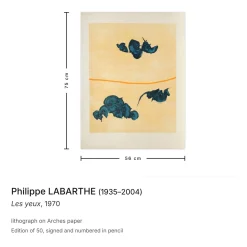 Philippe Labarthe, Les Yeux, 1970, Lithographie