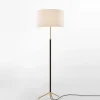 Pie De Salón G2 Stehlampe aus Weiß & Messing von Jaume Sans