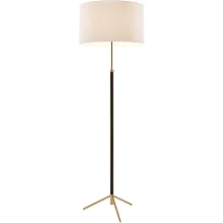 Pie De Salón G2 Stehlampe aus Weiß & Messing von Jaume Sans
