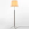 Pie de Salón G1 Stehlampe in Beige & Chrom von Jaume Sans