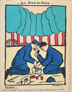 Pierre Abadie-Landel, The Joys of the Hairy, Holzschnitt, 1917