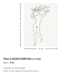 Pierre Boncompain, Nude Nu V, 1990, Lithographie