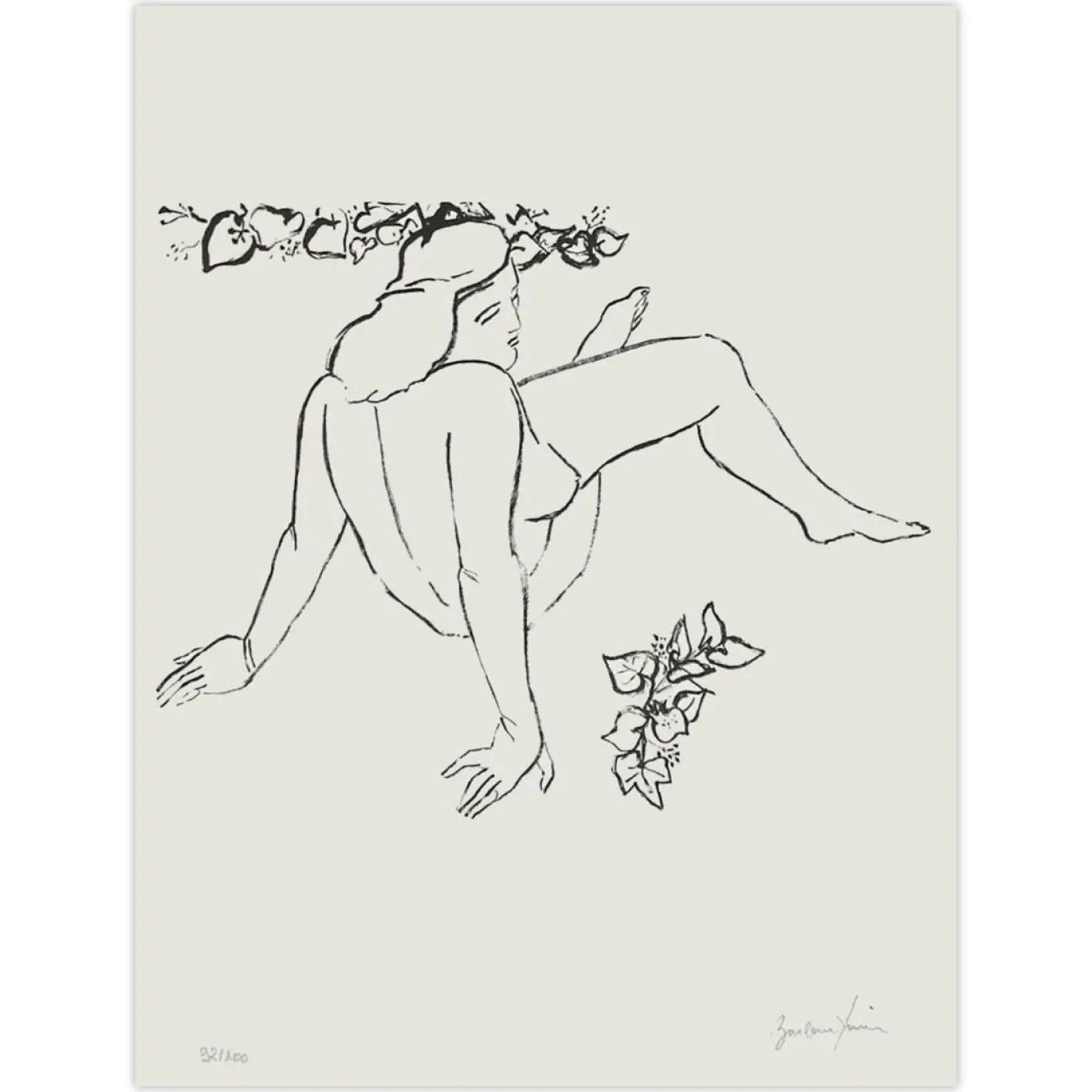 Pierre Boncompain, Nude VIII, 1990, Lithographie