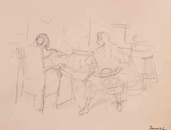 Pierre Georges Jeanniot, Figuren, Original Bleistift auf Papier Zeichnung, frühes 20. Jh