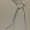 Pierre Georges Jeanniot, Frau, Original Zeichnung, frühes 20. Jh