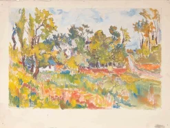 Pierre Lambert Lamy, Französische Landschaft, Aquarell, Mitte 20. Jh.