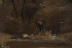 Pierre Pignolat, Fischer am Flussufer, 1890er-1900er, Öl auf Leinwand