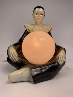 Pierrot Lampe aus Keramik, 1960er