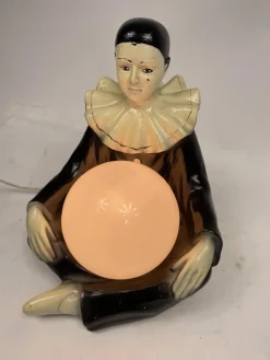 Pierrot Lampe aus Keramik, 1960er