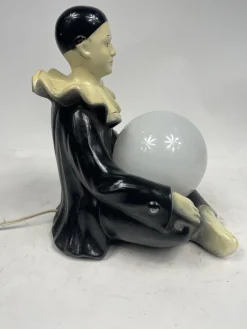 Pierrot Lampe aus Keramik, 1960er